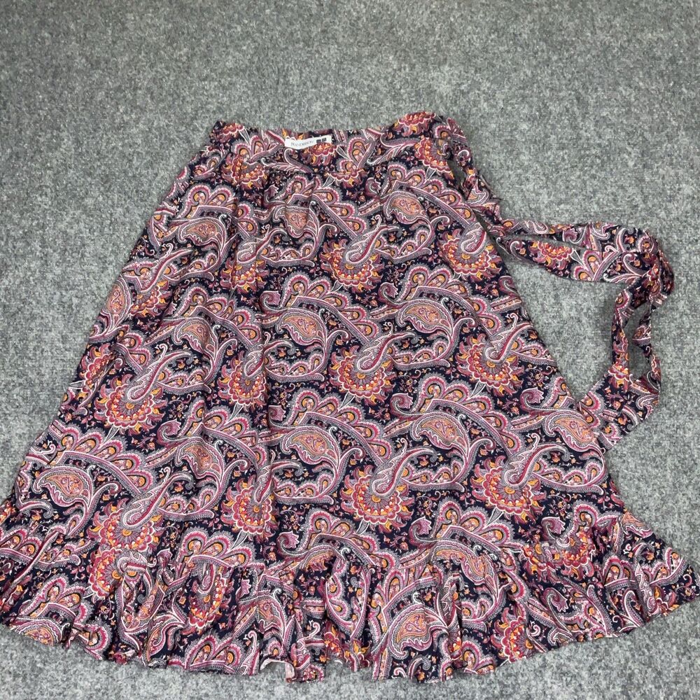 JW Anderson Uniqlo Skirt Womens Size 0 Paisley Ruffle Aline Feminine Boho
